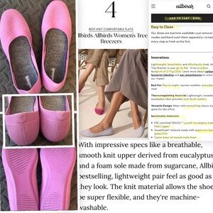 Allbirds iconic #1 comfortable flats Natural matériels Size 8